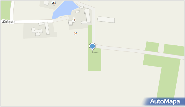 Zalesie, Zalesie, 16a, mapa Zalesie