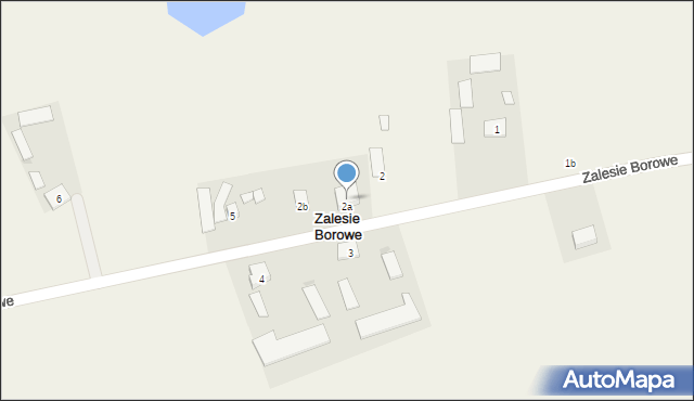 Zalesie Borowe, Zalesie Borowe, 3A, mapa Zalesie Borowe