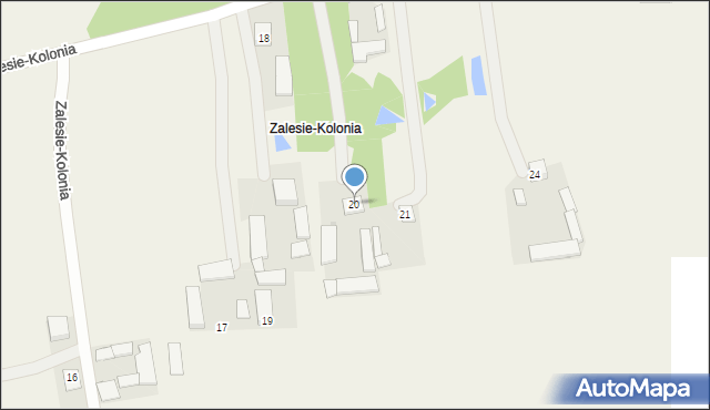 Zalesie-Kolonia, Zalesie-Kolonia, 20, mapa Zalesie-Kolonia