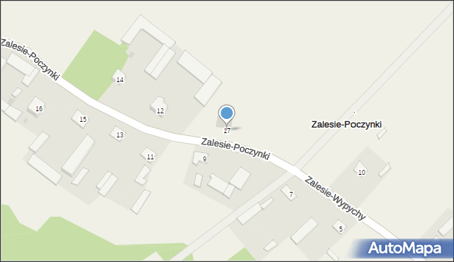 Zalesie-Poczynki, Zalesie-Poczynki, 17, mapa Zalesie-Poczynki