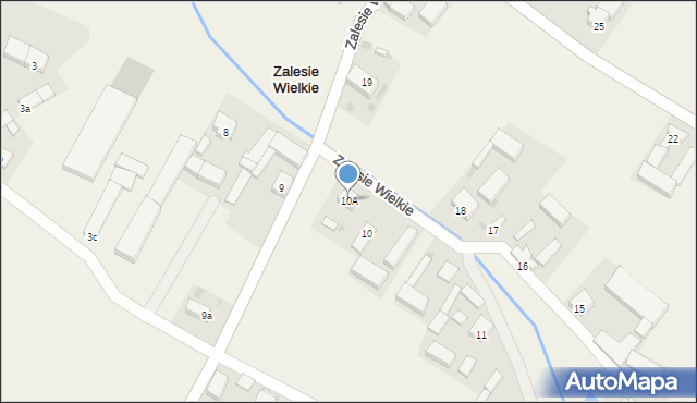 Zalesie Wielkie, Zalesie Wielkie, 10A, mapa Zalesie Wielkie