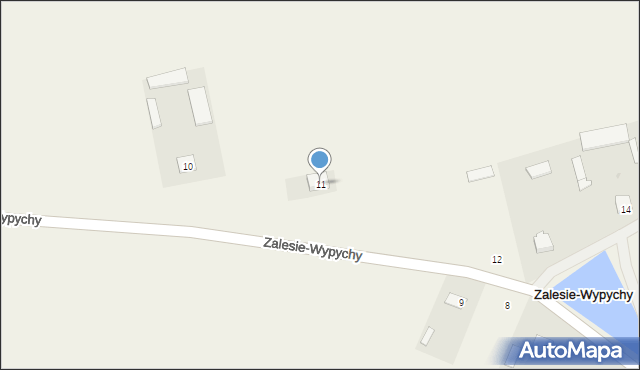 Zalesie-Wypychy, Zalesie-Wypychy, 11, mapa Zalesie-Wypychy