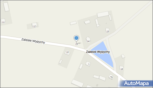 Zalesie-Wypychy, Zalesie-Wypychy, 13, mapa Zalesie-Wypychy