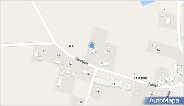 Zaleskie, Zaleskie, 11, mapa Zaleskie