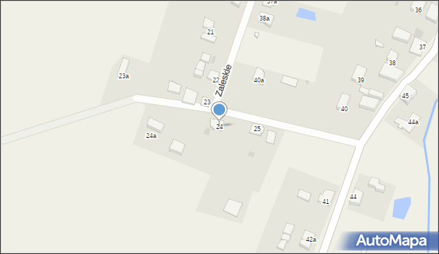 Zaleskie, Zaleskie, 24, mapa Zaleskie