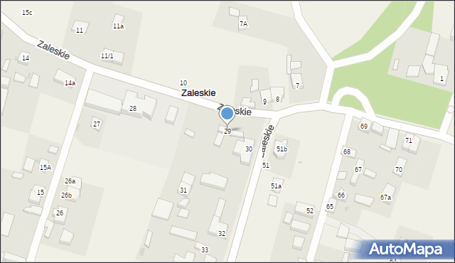 Zaleskie, Zaleskie, 29, mapa Zaleskie