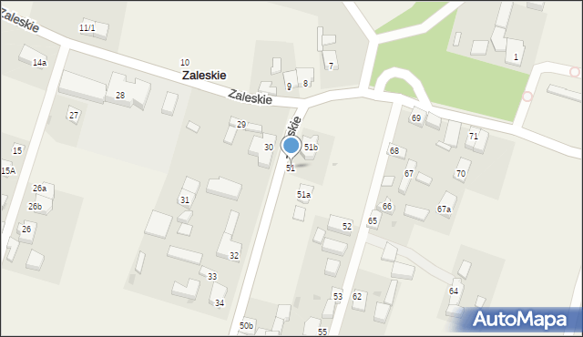 Zaleskie, Zaleskie, 51, mapa Zaleskie