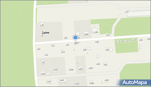 Zalew, Zalew, 125, mapa Zalew