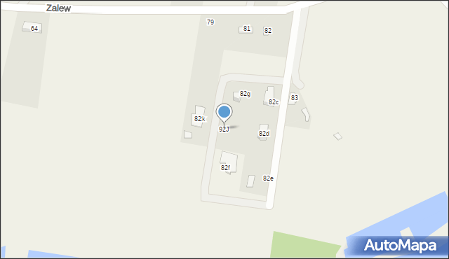 Zalew, Zalew, 92J, mapa Zalew