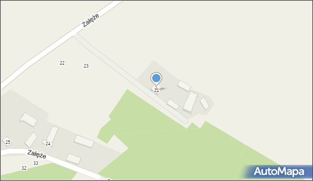 Załęże, Załęże, 21, mapa Załęże