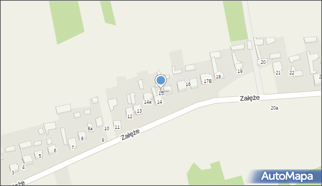 Załęże, Załęże, 15, mapa Załęże