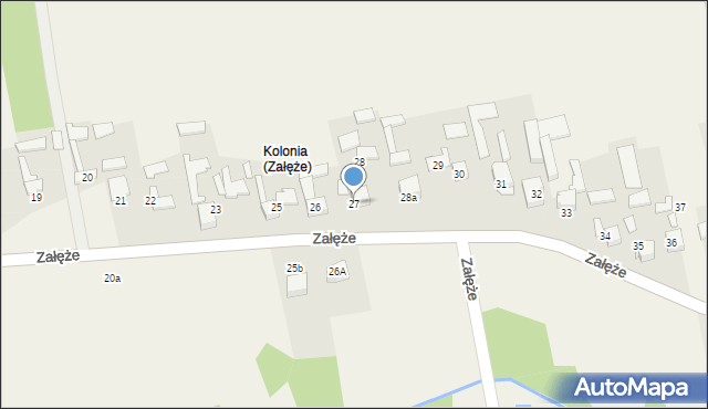 Załęże, Załęże, 27, mapa Załęże
