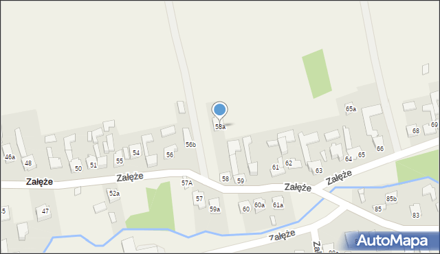 Załęże, Załęże, 58a, mapa Załęże