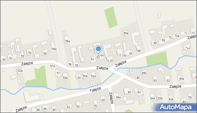 Załęże, Załęże, 62, mapa Załęże