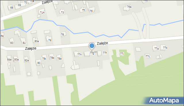 Załęże, Załęże, 77g, mapa Załęże
