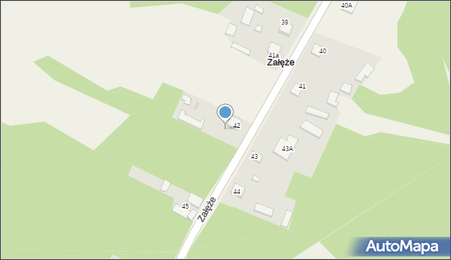 Załęże, Załęże, 42a, mapa Załęże