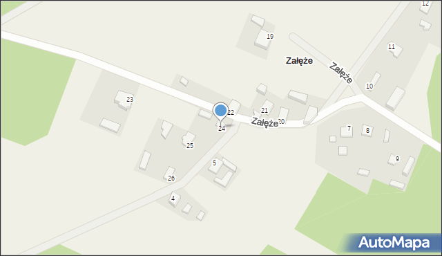 Załęże, Załęże, 24, mapa Załęże