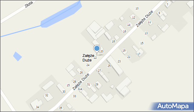 Załęże Duże, Załęże Duże, 11, mapa Załęże Duże