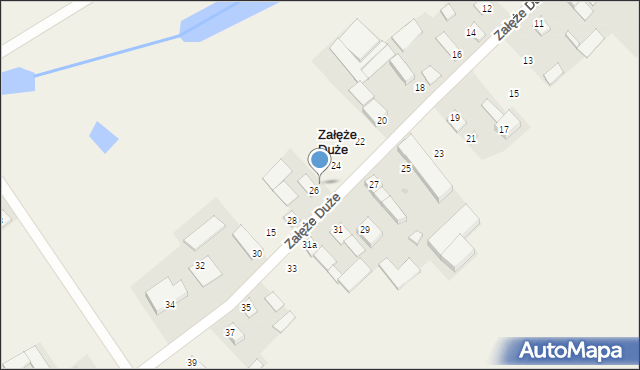 Załęże Duże, Załęże Duże, 13, mapa Załęże Duże