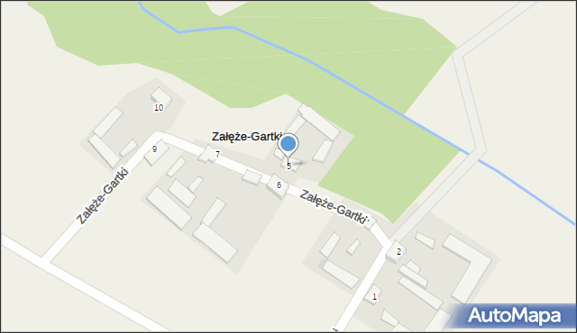 Załęże-Gartki, Załęże-Gartki, 5, mapa Załęże-Gartki