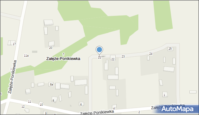Załęże-Ponikiewka, Załęże-Ponikiewka, 21, mapa Załęże-Ponikiewka