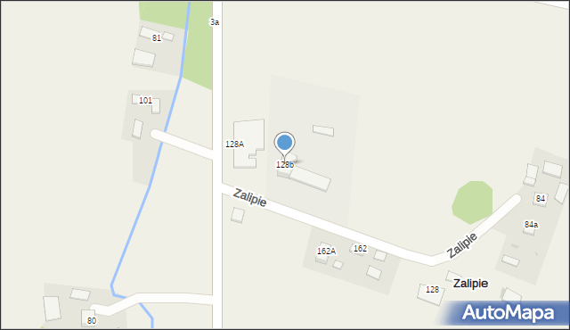 Zalipie, Zalipie, 128b, mapa Zalipie