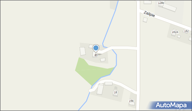 Zalipie, Zalipie, 80, mapa Zalipie