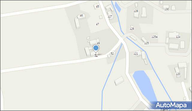 Zalipie, Zalipie, 51, mapa Zalipie