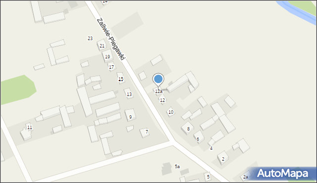 Zaliwie-Piegawki, Zaliwie-Piegawki, 12a, mapa Zaliwie-Piegawki