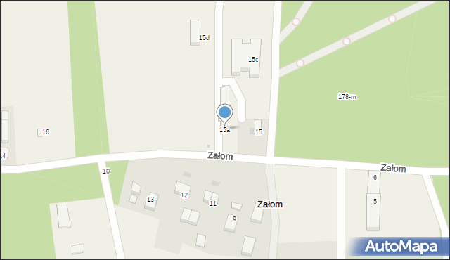 Załom, Załom, 15a, mapa Załom