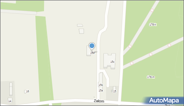 Załom, Załom, 15d, mapa Załom