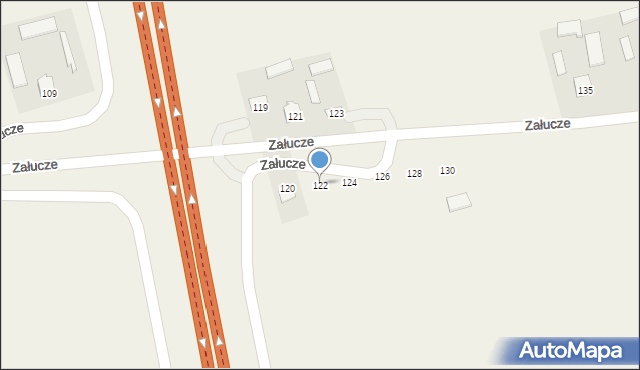 Załucze, Załucze, 122, mapa Załucze