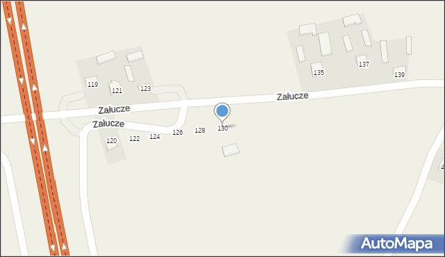 Załucze, Załucze, 130, mapa Załucze
