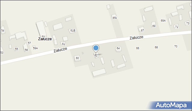 Załucze, Załucze, 62, mapa Załucze