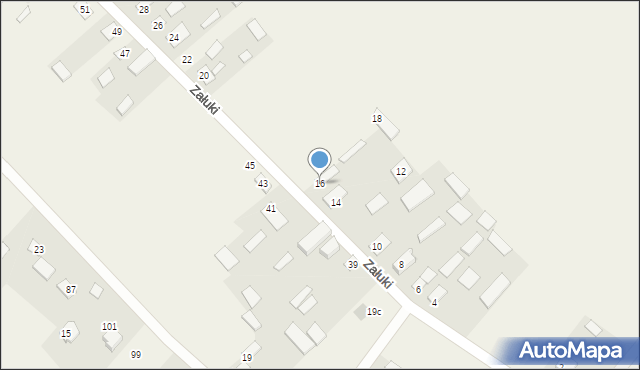 Załuki, Załuki, 16, mapa Załuki