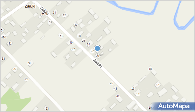 Załuki, Załuki, 20, mapa Załuki