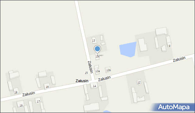 Załusin, Załusin, 13c, mapa Załusin