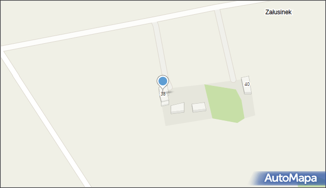 Załusin, Załusin, 38, mapa Załusin