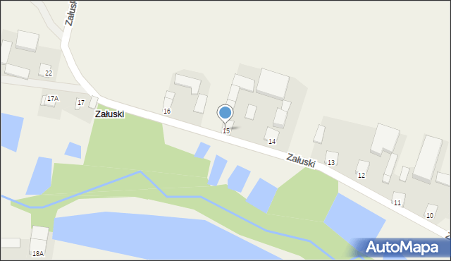 Załuski, Załuski, 15, mapa Załuski