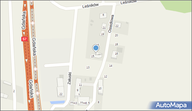 Załuski, Załuski, 57H, mapa Załuski