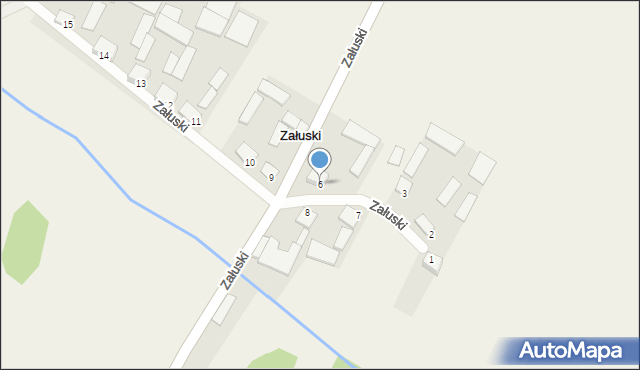 Załuski, Załuski, 6, mapa Załuski