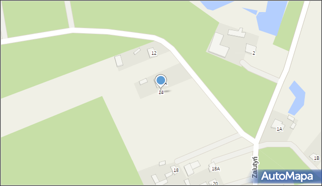 Zalutyń, Zalutyń, 14, mapa Zalutyń