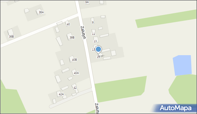 Zalutyń, Zalutyń, 15, mapa Zalutyń