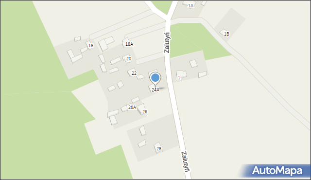 Zalutyń, Zalutyń, 24A, mapa Zalutyń
