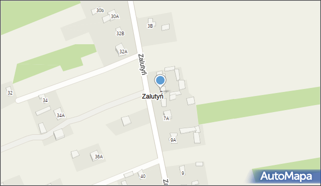 Zalutyń, Zalutyń, 7, mapa Zalutyń