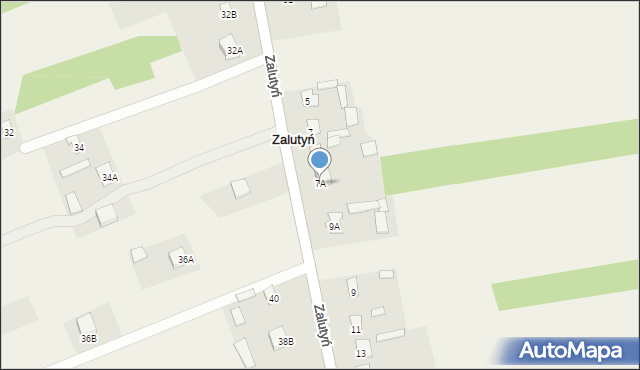 Zalutyń, Zalutyń, 7A, mapa Zalutyń