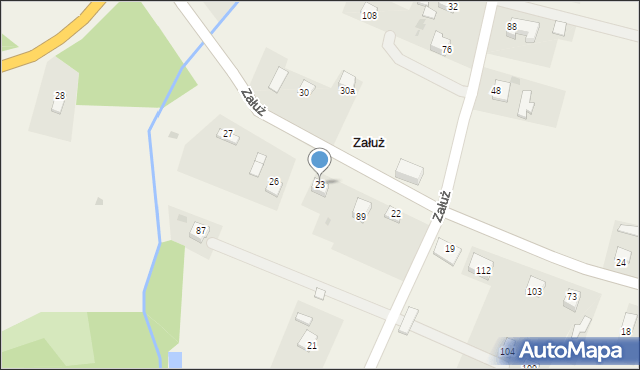 Załuż, Załuż, 23, mapa Załuż