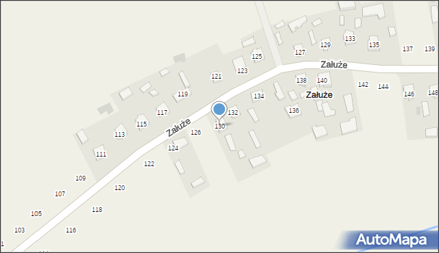 Załuże, Załuże, 130, mapa Załuże
