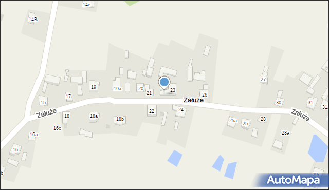 Załuże, Załuże, 23a, mapa Załuże