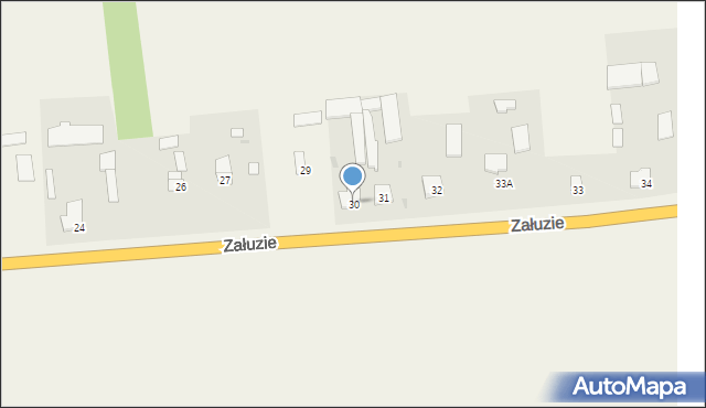 Załuzie, Załuzie, 30, mapa Załuzie